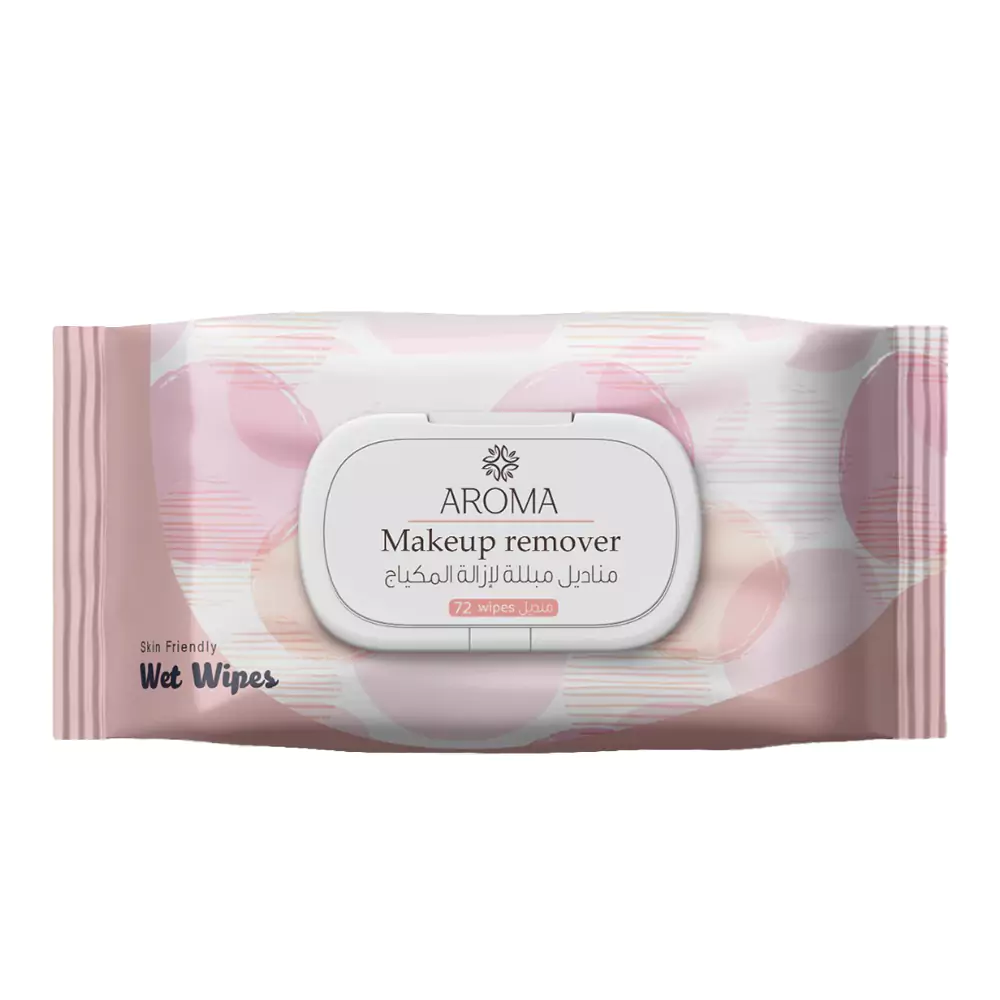 أروما مناديل لإزالة المكياج 72 قطعة