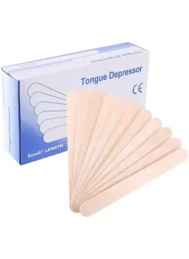 خافض لسان خشبي 100 ق