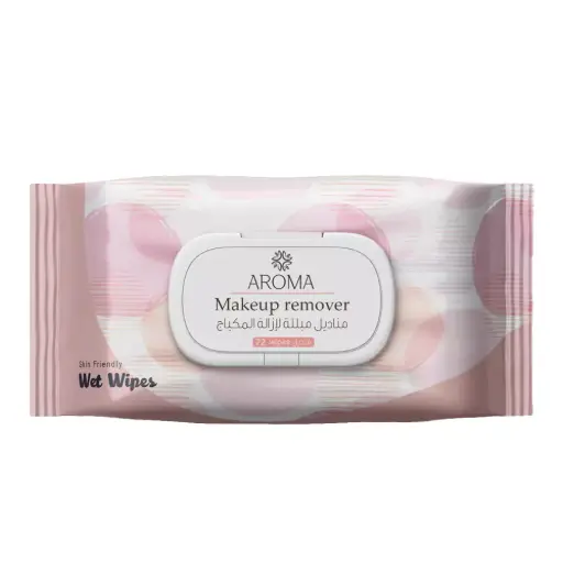 أروما مناديل لإزالة المكياج 72 قطعة